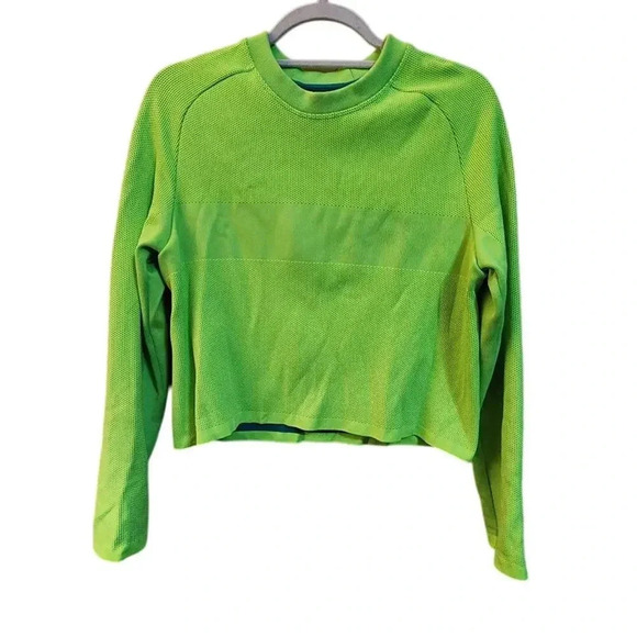 Women's Athleta Cropped Seamless Turbo Athletic Sweatshirt M - Picture 3 of 6